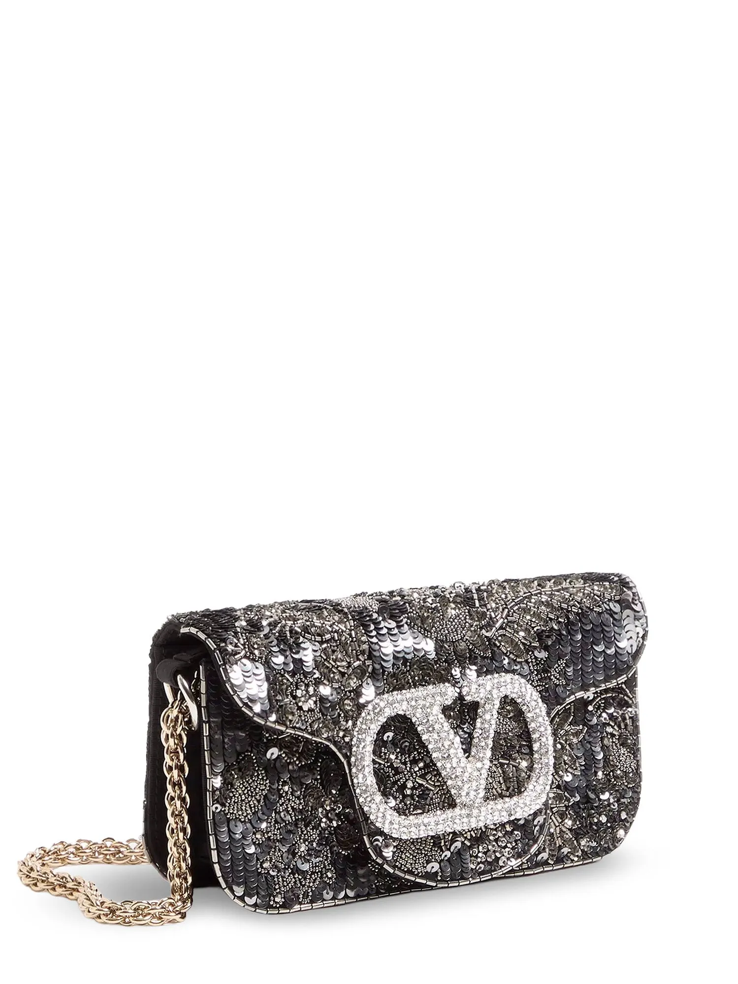 Valentino Garavani Loco' Embroidered Satin Crossbody Bag sold by Wanan Luxury product image thumbnail 3