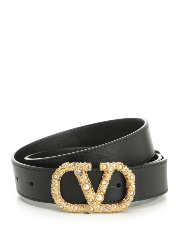 Vlogo Signature Belts Black made by Valentino Garavani