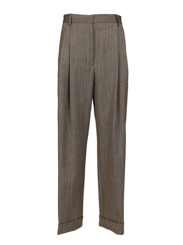 Pleated Trousers Grey sold by Wanan Luxury