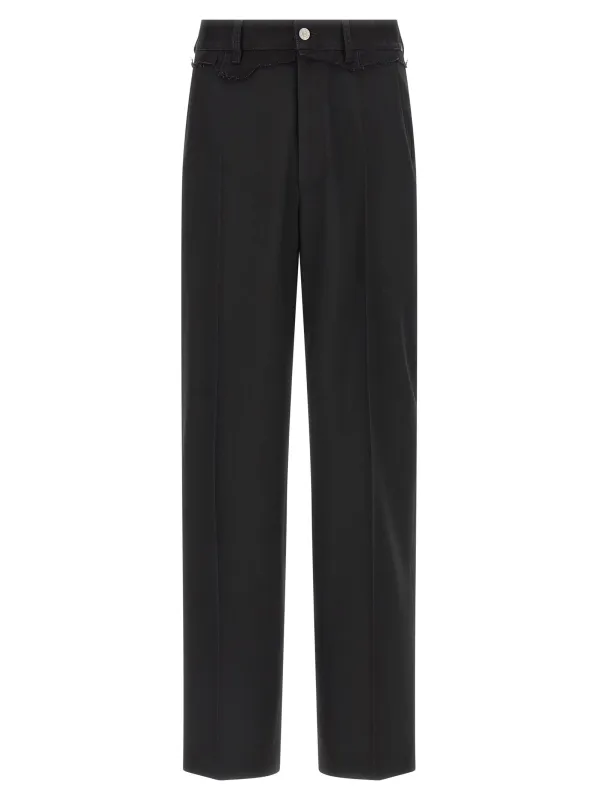 Denim Insert Pants Black sold by Wanan Luxury