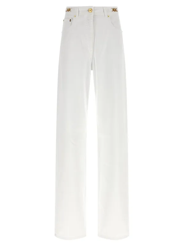 Medusa Jeans White sold by Wanan Luxury