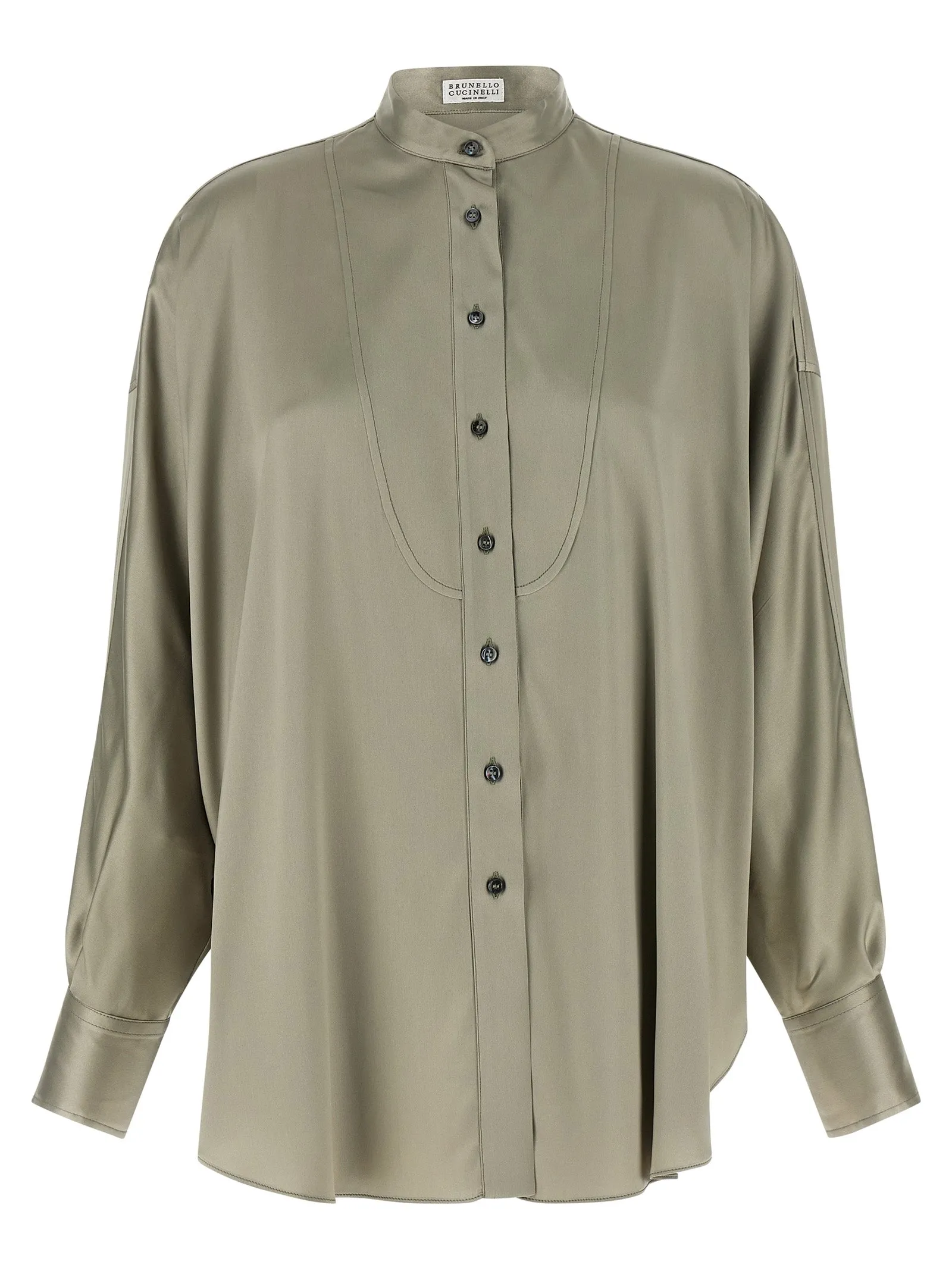 Korean Collar Shirt Shirt And Blouse Green sold by Wanan Luxury