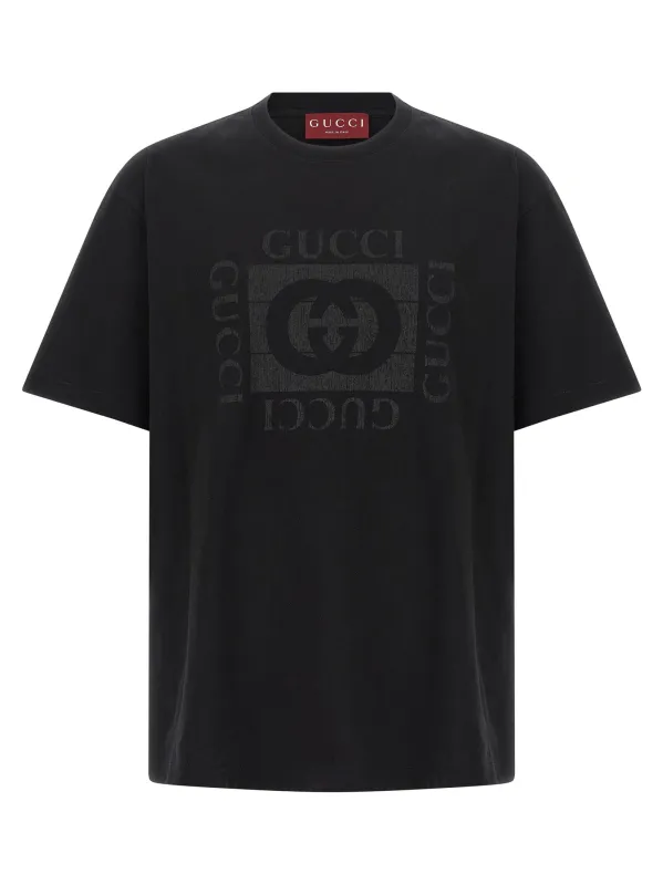 Gucci Incrocio Gg T-Shirt Black made by Gucci