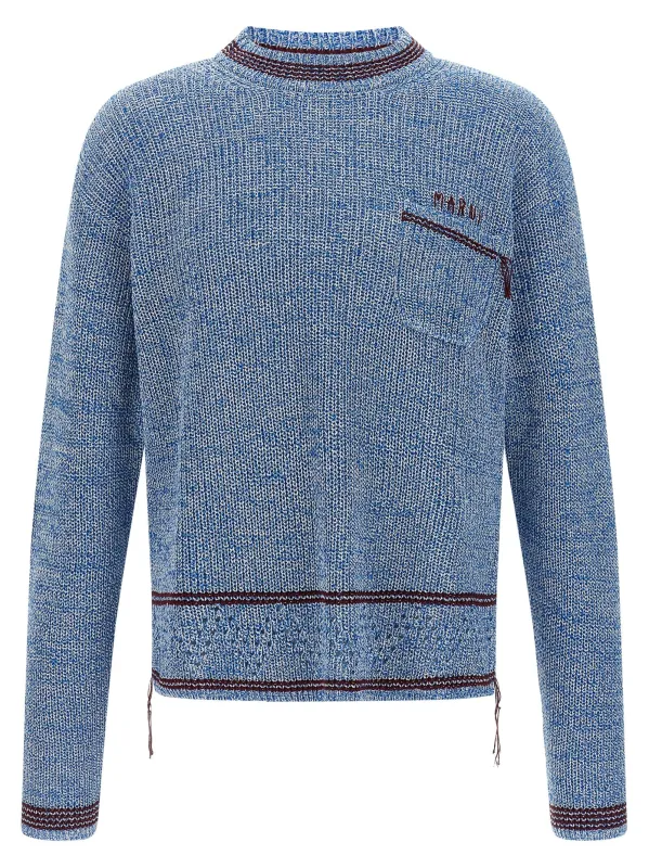 Marni Mending Sweaters And Cardigans Light Blue sold by Wanan Luxury
