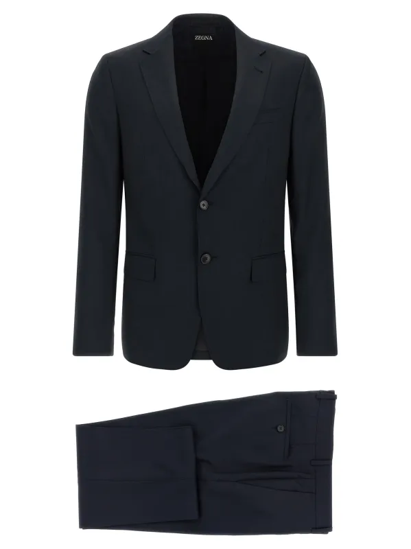 Pinstriped Dress Suits Blue sold by Wanan Luxury