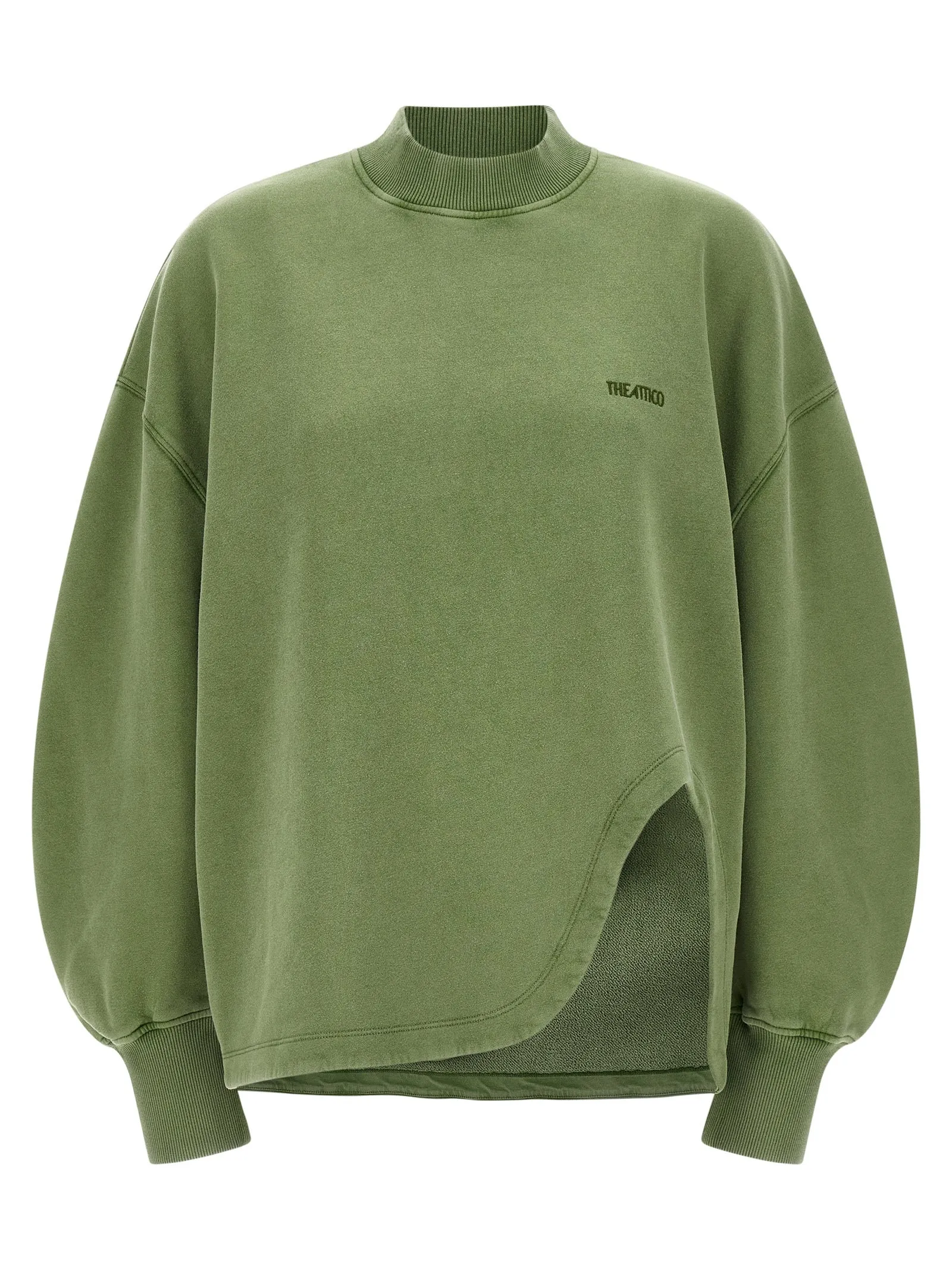 Shaped Slit Sweatshirt Green sold by Wanan Luxury