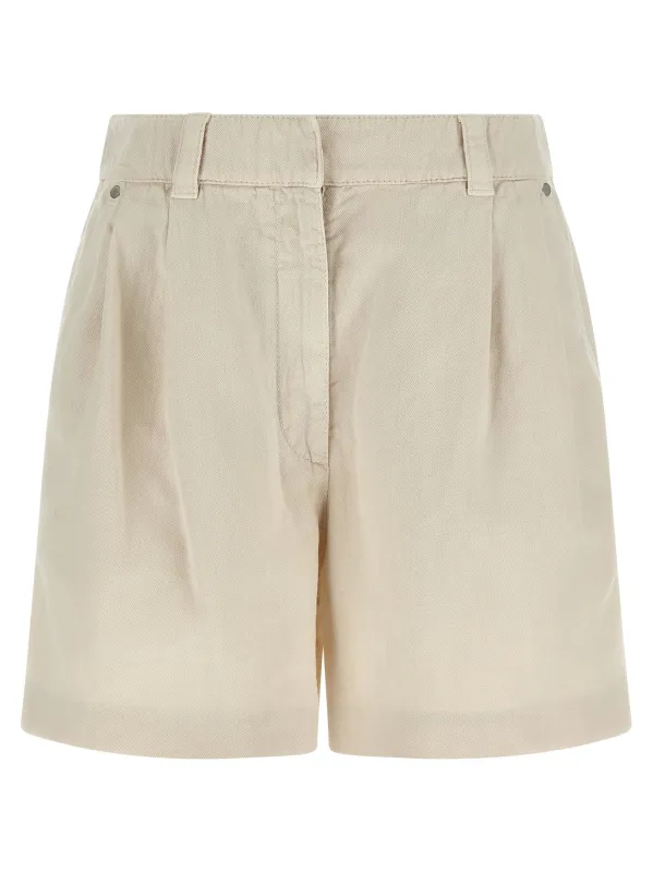Baggy Bermuda And Short Beige made by Brunello Cucinelli