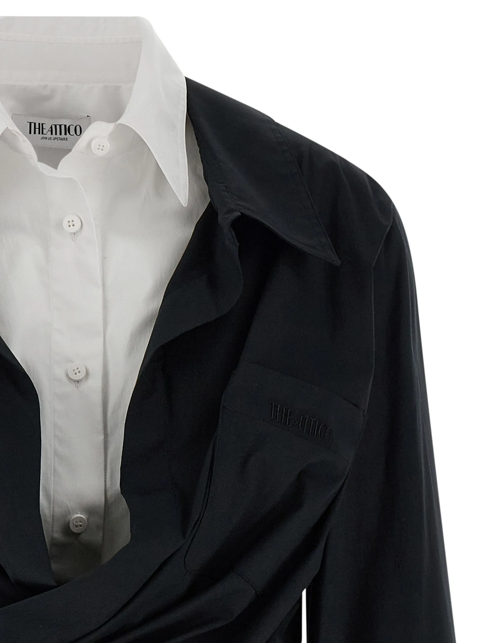 Double Layer Shirt Dress Dresses White/Black sold by Wanan Luxury product image thumbnail 3