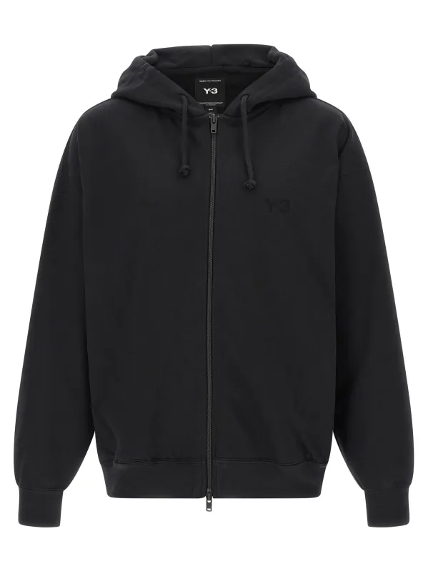 Y-3 Brushed Terry Zip Sweatshirt Black sold by Wanan Luxury