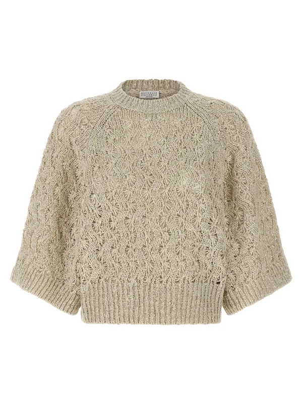 Dazzling Sweaters And Cardigans Beige sold by Wanan Luxury