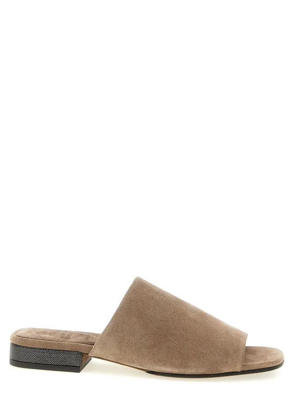 Monile Suede Sandals Brown sold by Wanan Luxury