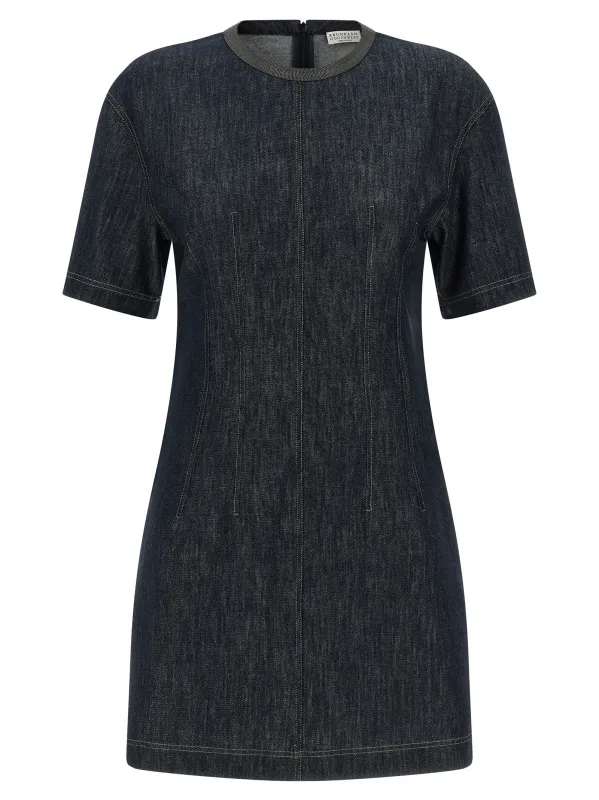 Monile Denim Dress Dresses Blue sold by Wanan Luxury