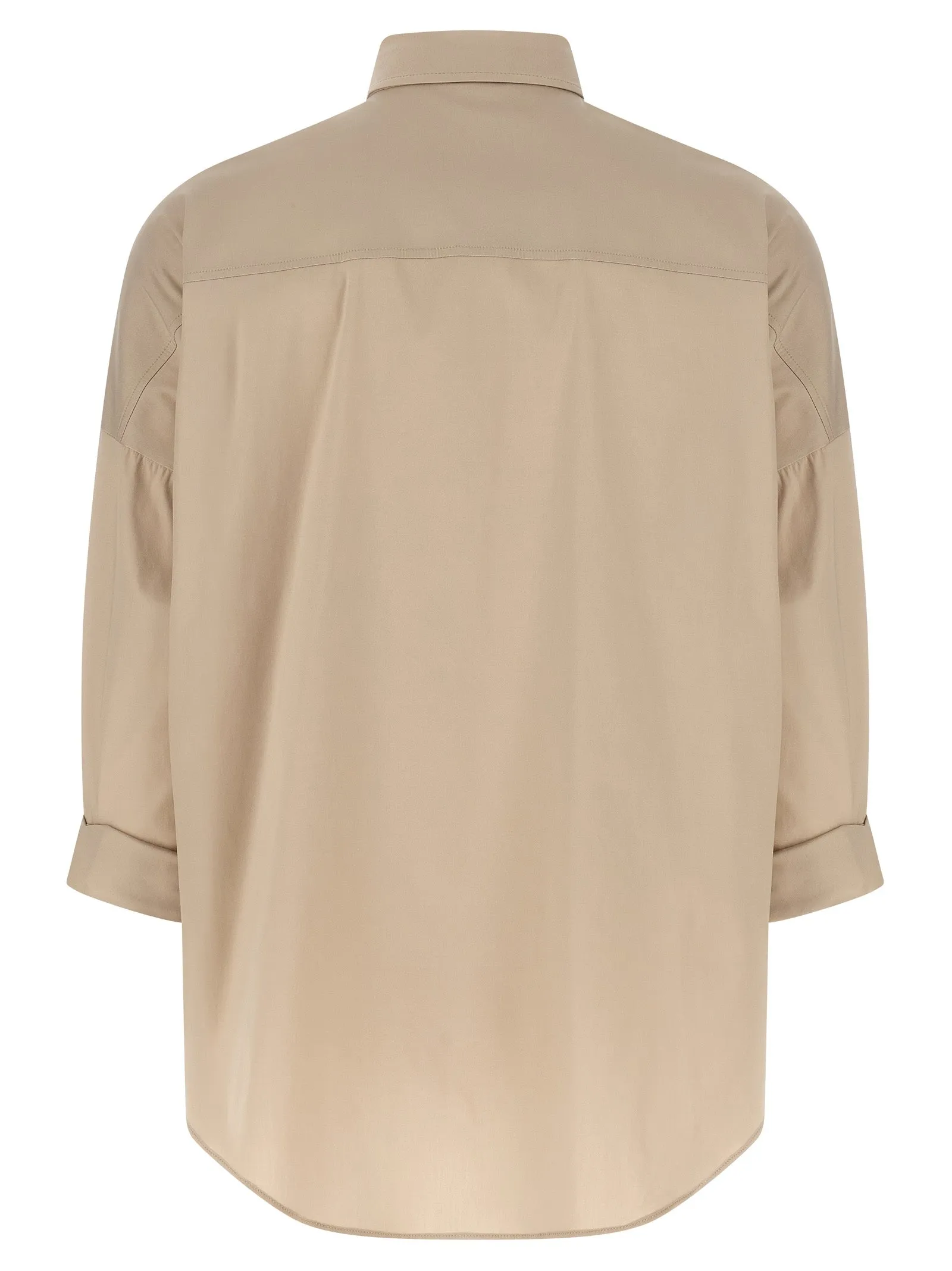 Shiny Trim Shirt And Blouse Beige sold by Wanan Luxury product image thumbnail 2
