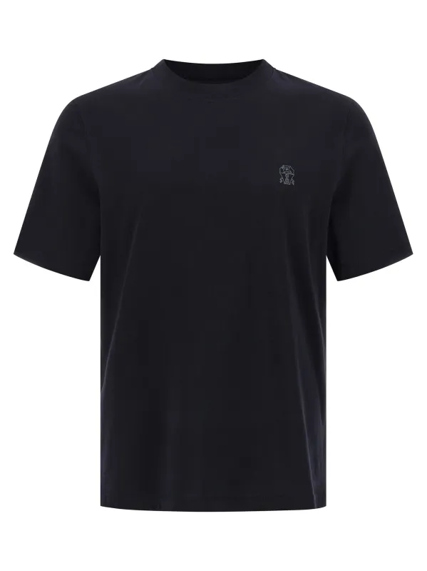 Logo Print T-Shirt Blue sold by Wanan Luxury