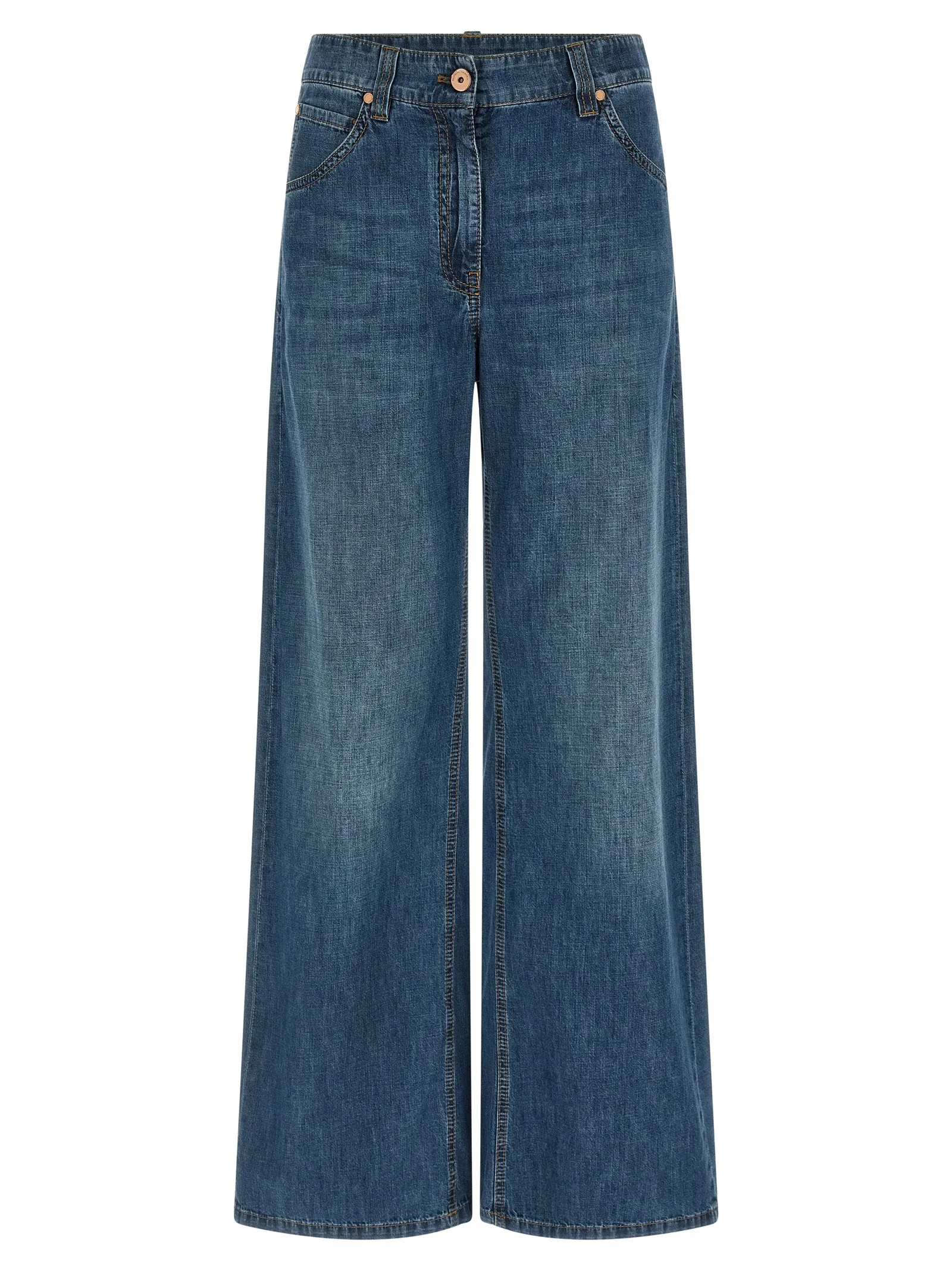 Wide Leg Jeans Blue sold by Wanan Luxury
