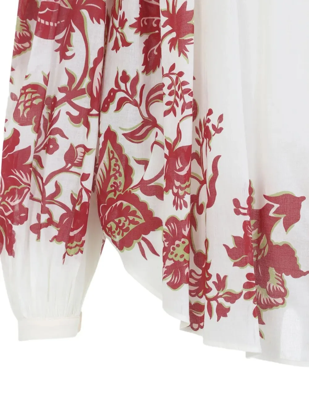 Flower-Print Pleated Cotton Blouse sold by Wanan Luxury product image thumbnail 3