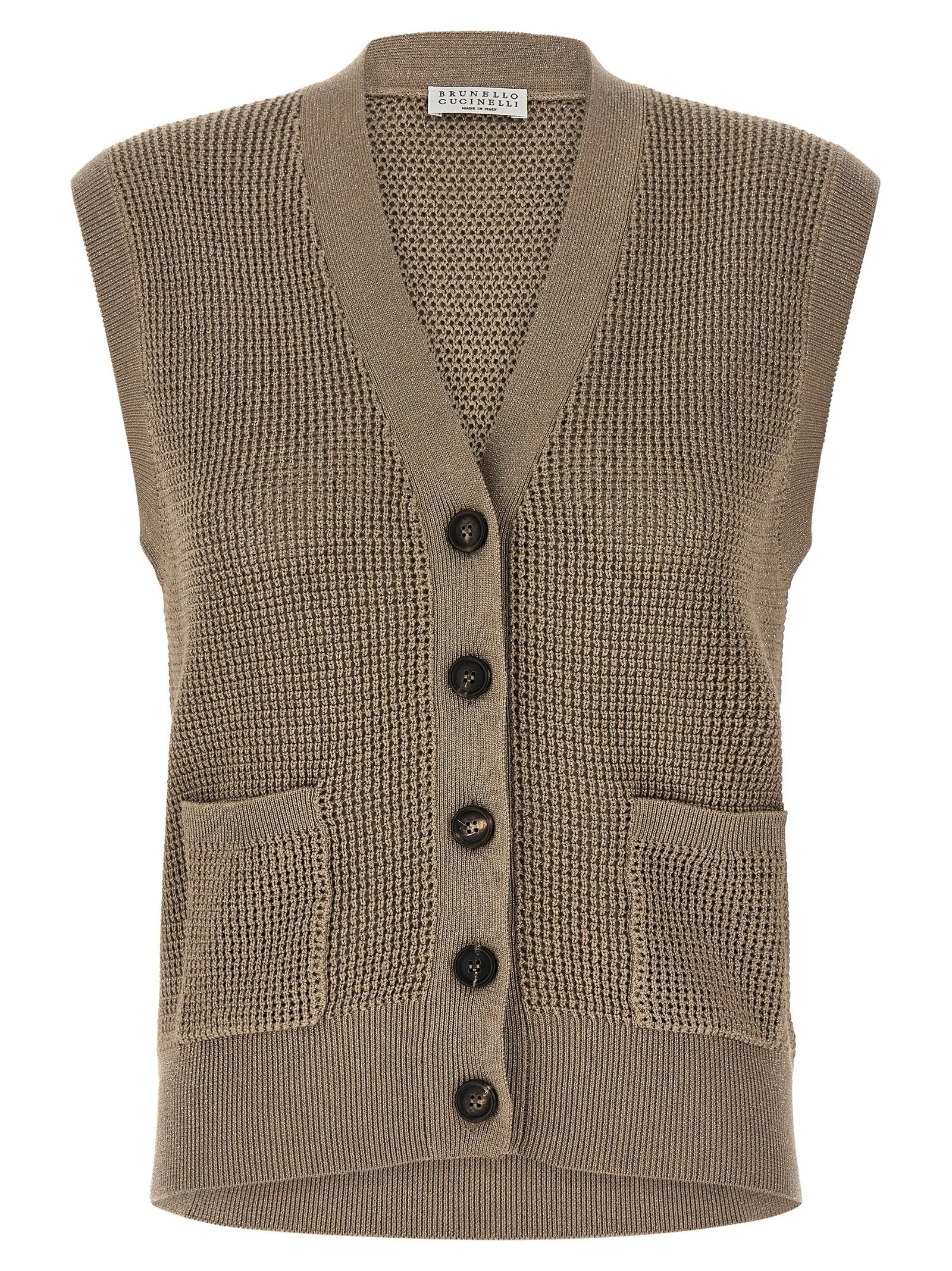 Sparkling Gilet Brown sold by Wanan Luxury
