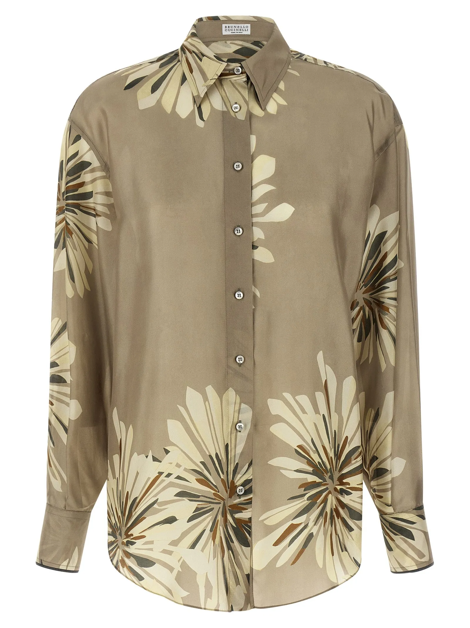 Floral Patterned Shirt Shirt And Blouse Green sold by Wanan Luxury