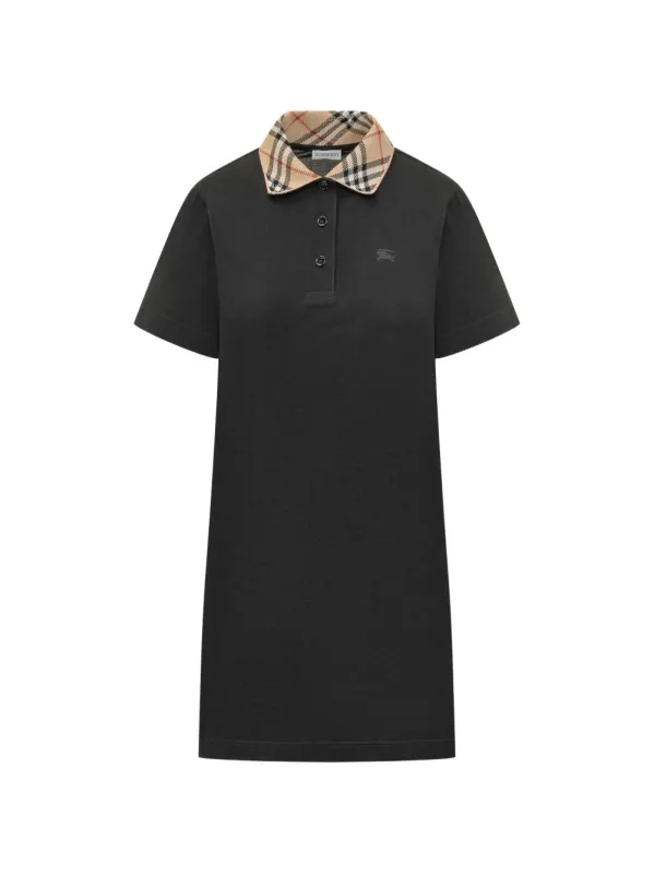 Check Collar Cotton Dress sold by Wanan Luxury