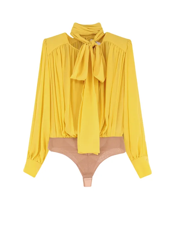 Silk Shirt With Body Detail made by Wanan Luxury