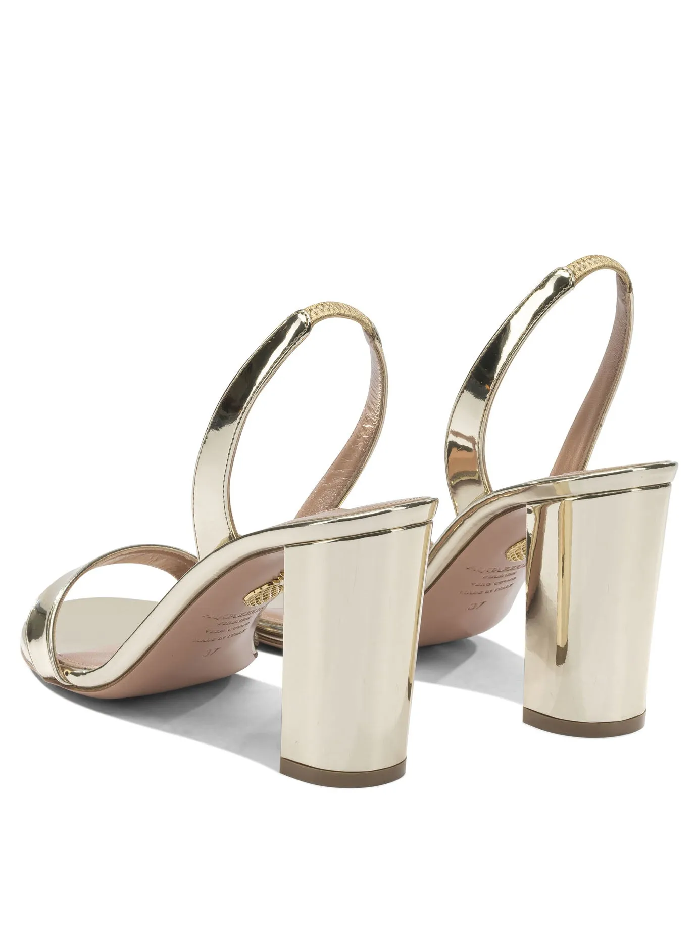 So Nude Block 85mm Sandals Gold sold by Wanan Luxury product image thumbnail 4