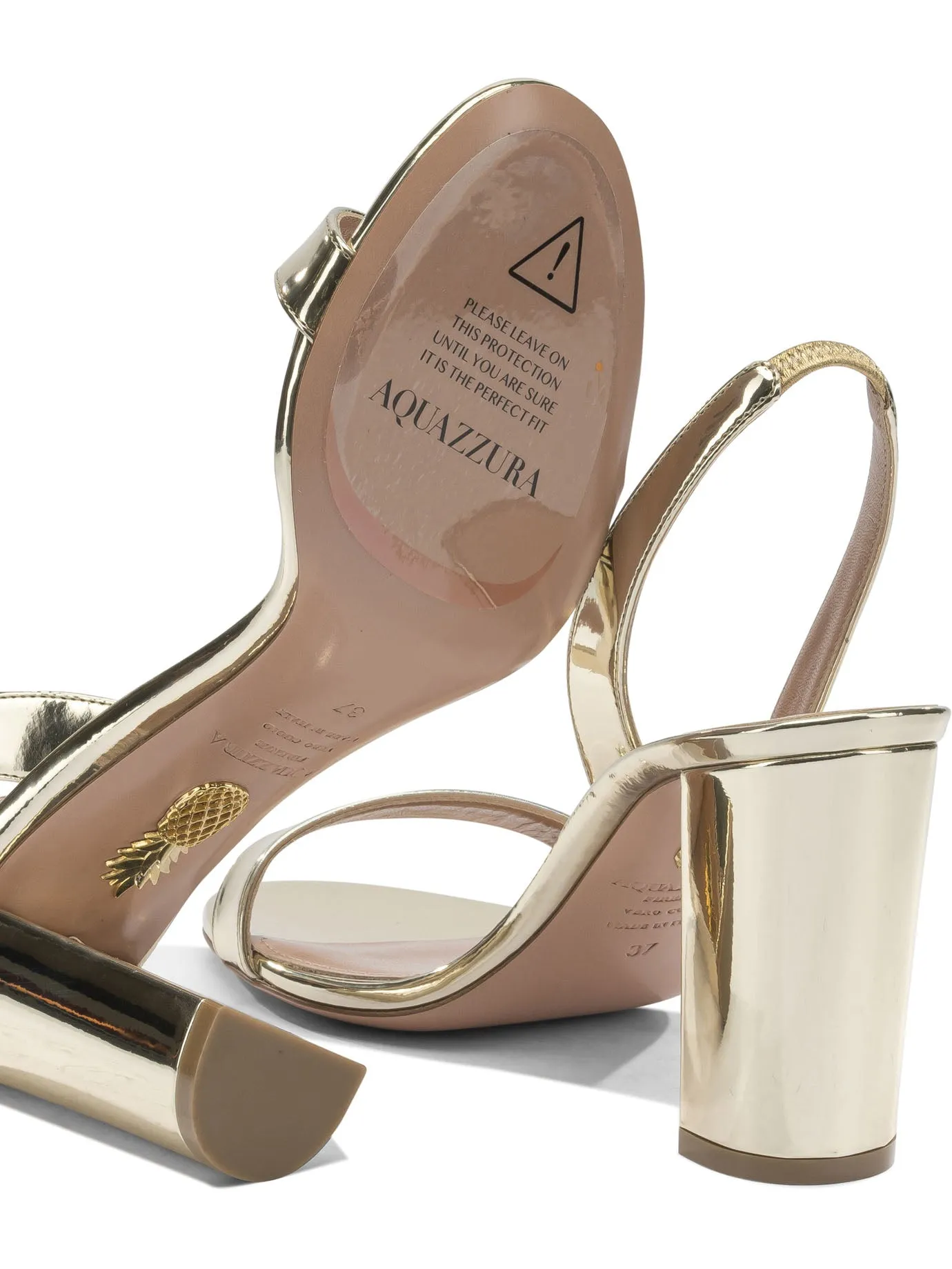 So Nude Block 85mm Sandals Gold sold by Wanan Luxury product image thumbnail 5