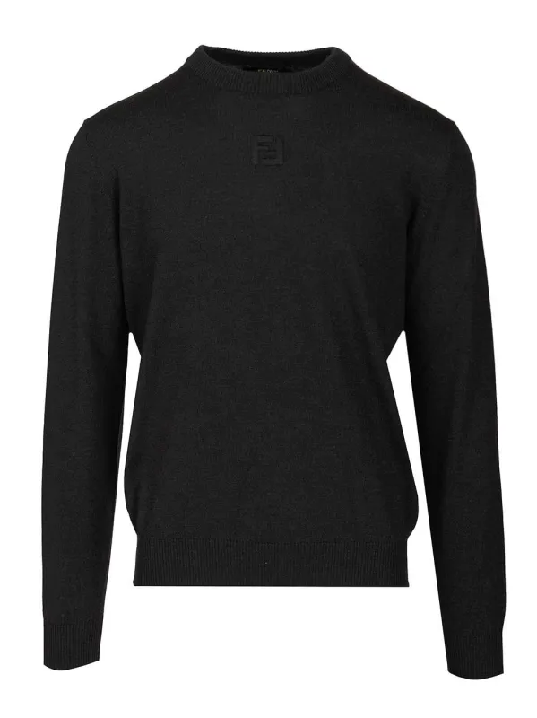 Wool Sweater Knitwear Black sold by Wanan Luxury