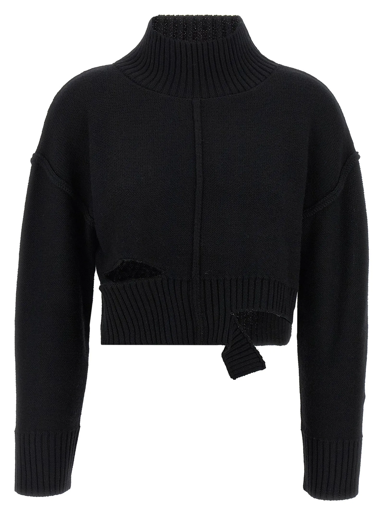 Distressed Sweater Sweaters And Cardigans Black sold by Wanan Luxury