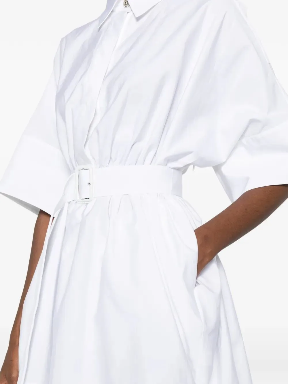 Cinched Waist Shirt Dress sold by Wanan Luxury product image thumbnail 2