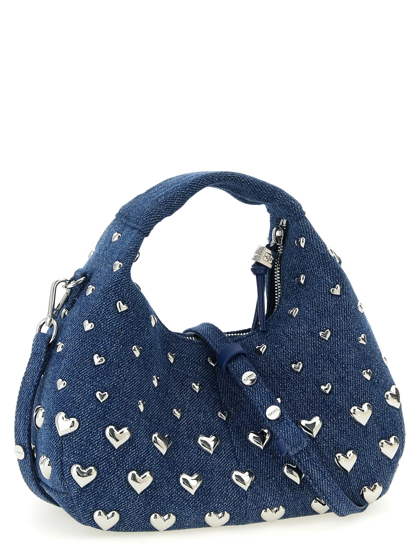 Denim Stud Mini Hobo Hand Bags Blue sold by Wanan Luxury product image thumbnail 2