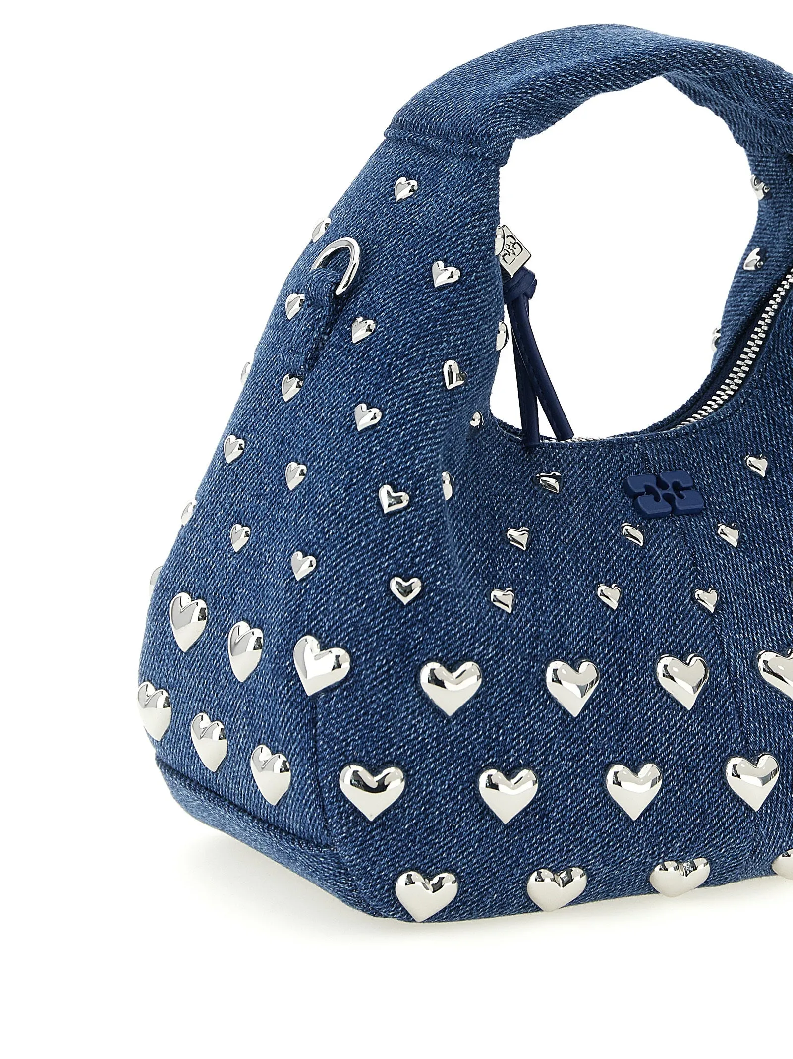 Denim Stud Mini Hobo Hand Bags Blue sold by Wanan Luxury product image thumbnail 3