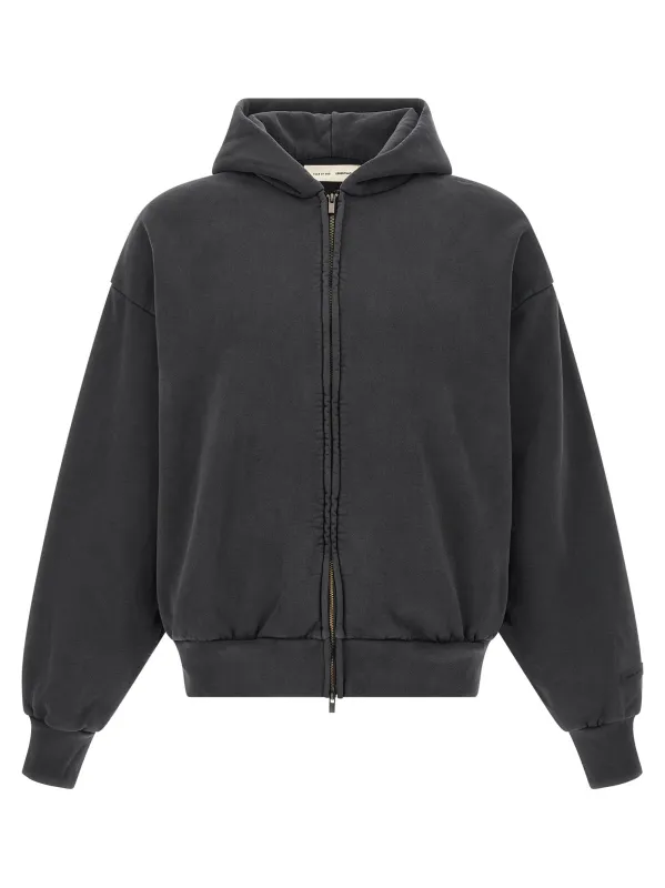 Classic Fleece Full Zip Sweatshirt Black sold by Wanan Luxury