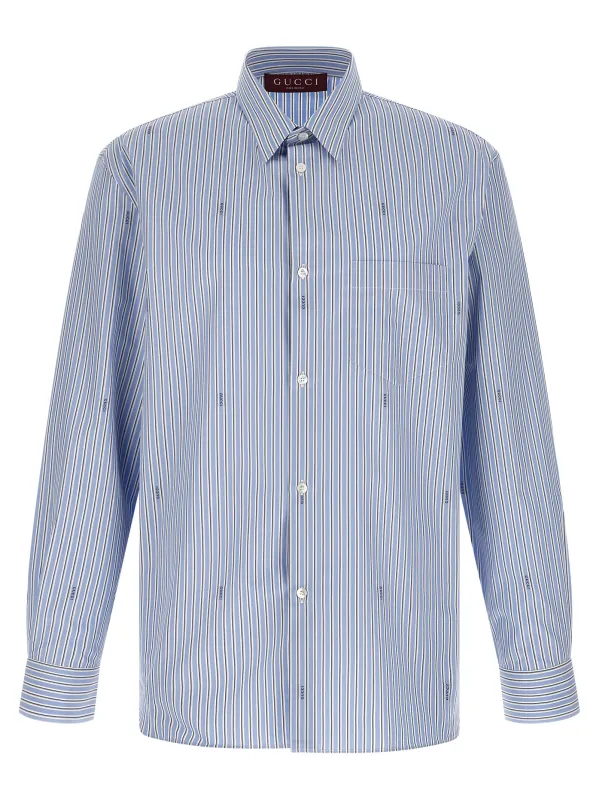 Gucci Fil Coupé Shirt Shirt And Blouse Light Blue sold by Wanan Luxury