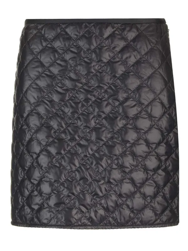 Quilted Mini Skirt Skirts Black sold by Wanan Luxury