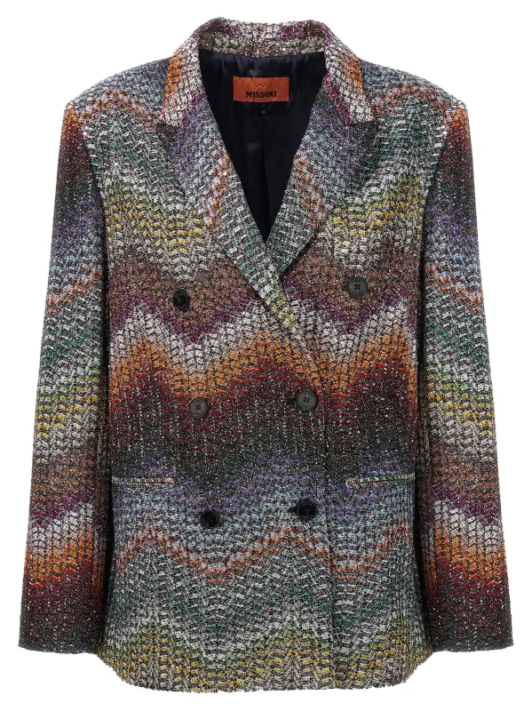 Lamé And Sequin Viscose Blazer Blazers Multicolor sold by Wanan Luxury