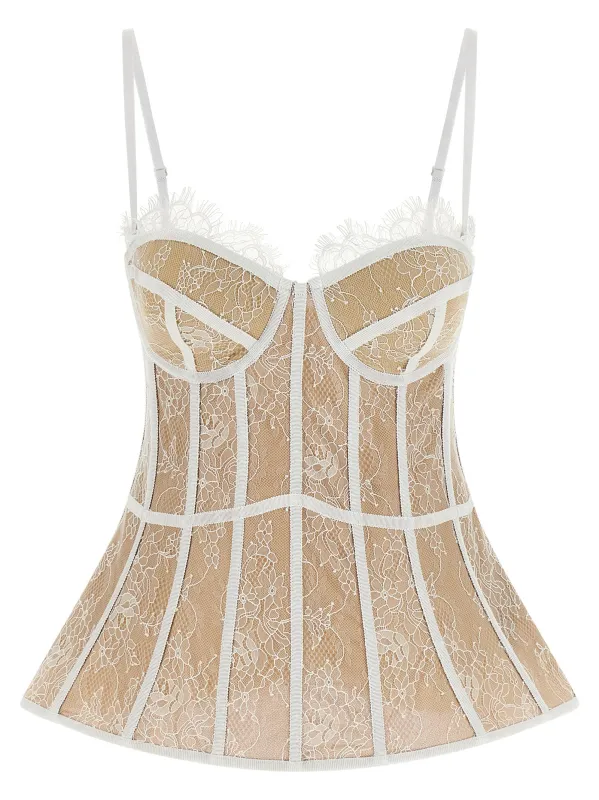 Bustier Top White made by Wanan Luxury
