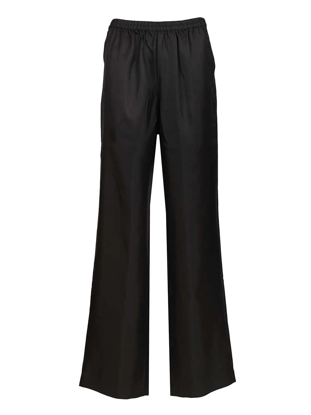 Silk Twill Trousers Black sold by Wanan Luxury