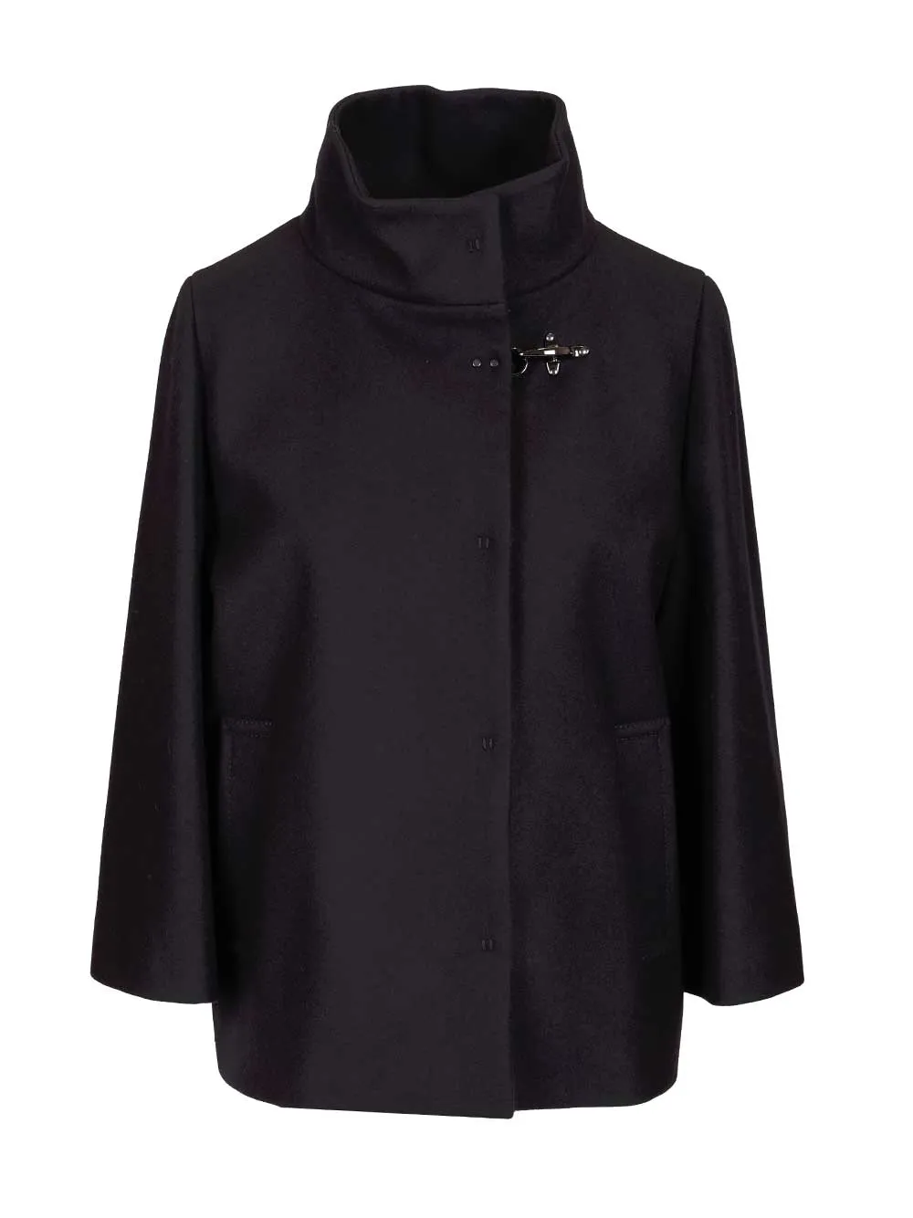 Wool Cape Coats Blue sold by Wanan Luxury