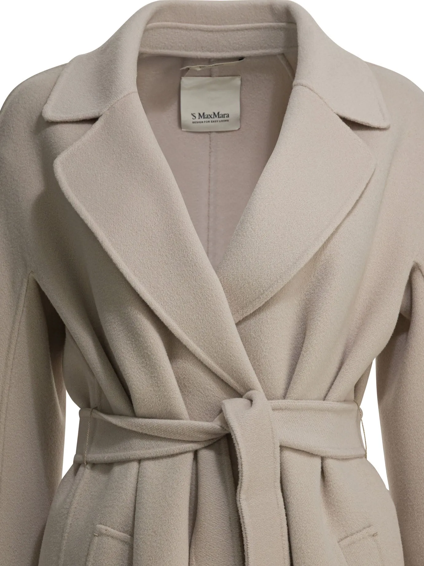 Wool-Blend Long Coat Jackets And Coats Beige sold by Wanan Luxury product image thumbnail 3