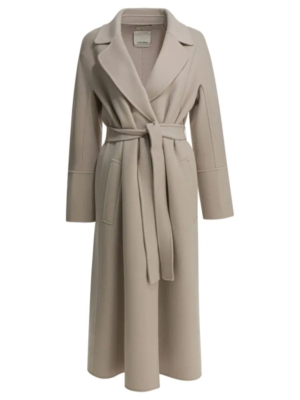 Wool-Blend Long Coat Jackets And Coats Beige sold by Wanan Luxury