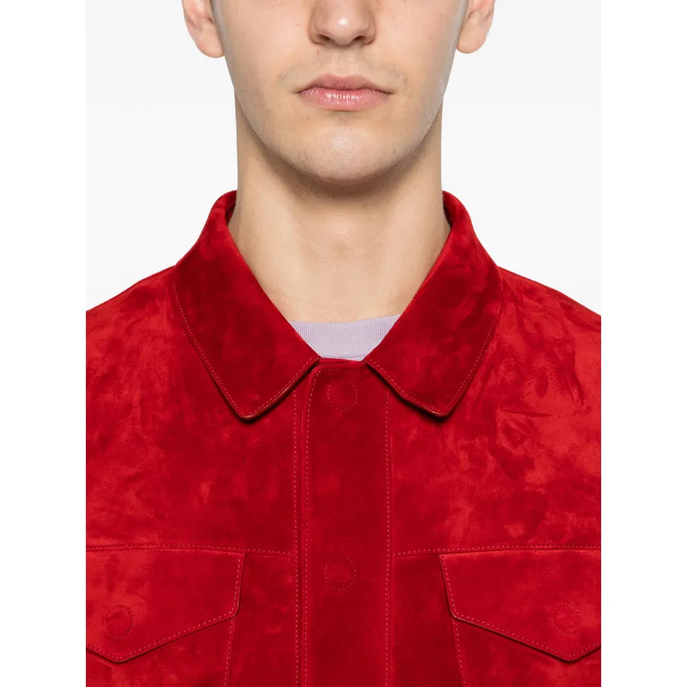 Leather Outerwears Red sold by Wanan Luxury product image thumbnail 4