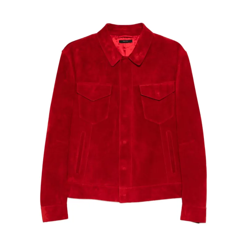 Leather Outerwears Red made by Tom Ford
