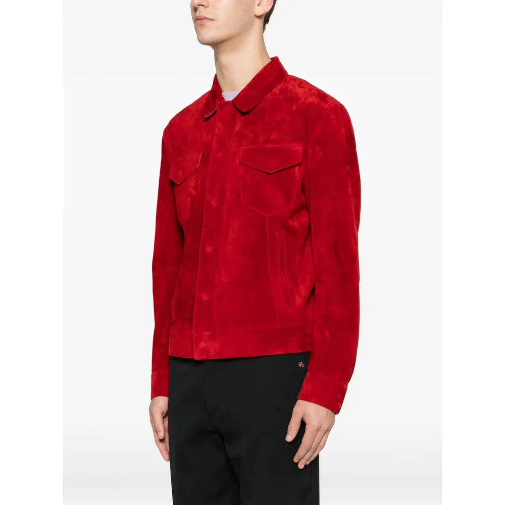 Leather Outerwears Red sold by Wanan Luxury product image thumbnail 3