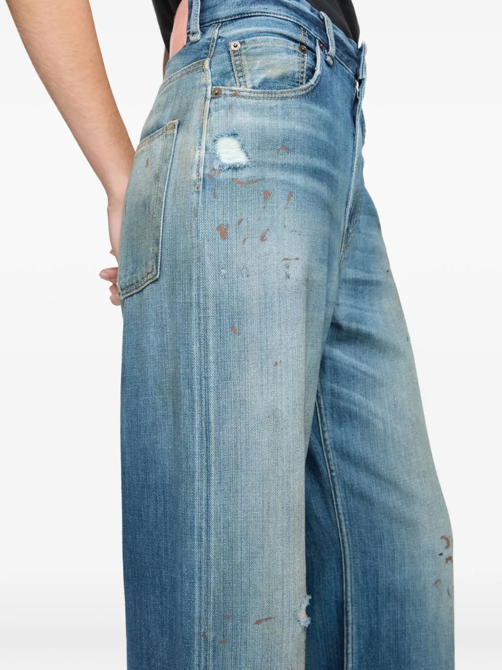 Wide-Leg Denim Jeans sold by Wanan Luxury product image thumbnail 2