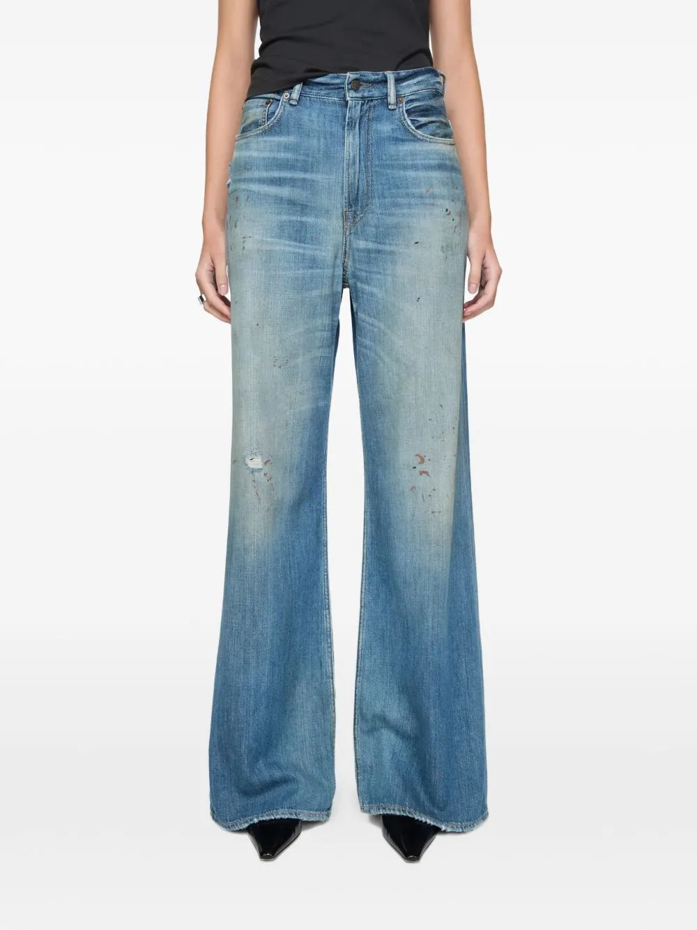 Wide-Leg Denim Jeans sold by Wanan Luxury product image thumbnail 3