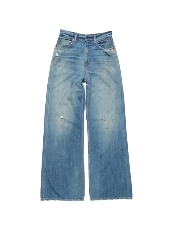 Wide-Leg Denim Jeans sold by Wanan Luxury
