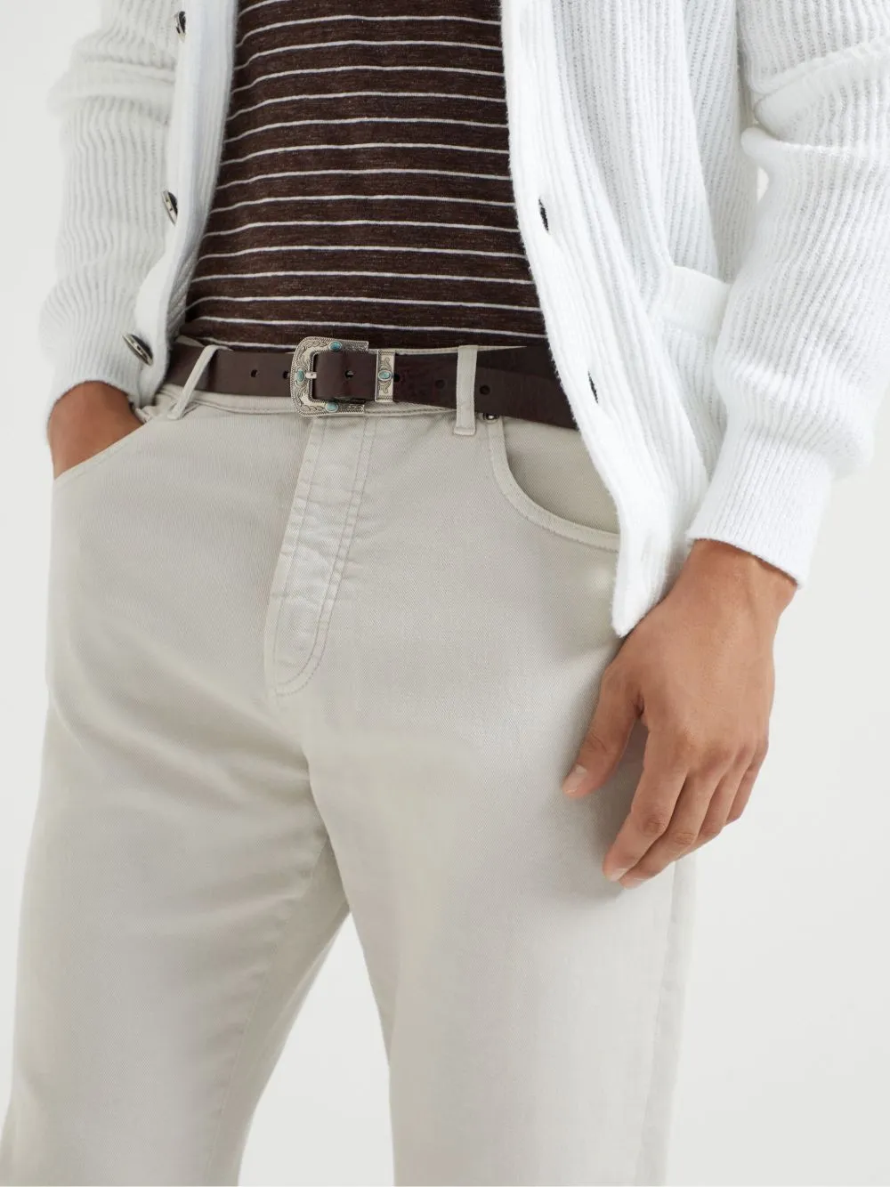 Denim Leisure Fit Trousers sold by Wanan Luxury product image thumbnail 2