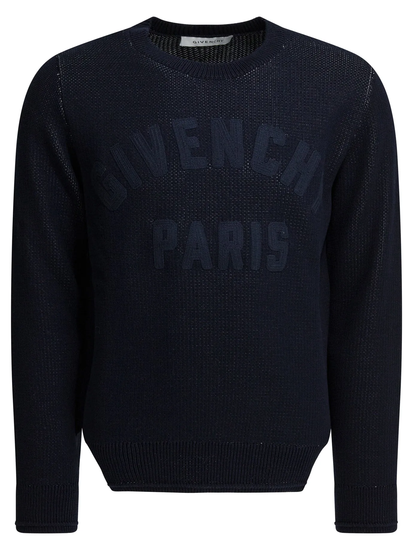 Sweater With Embroidered Logo Knitwear Blue sold by Wanan Luxury