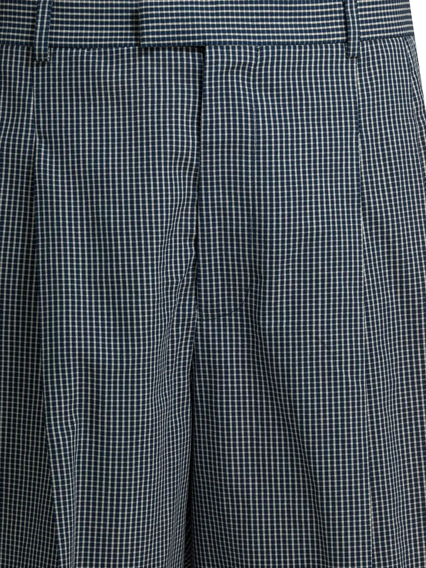 Formal Plaid Shorts Blue sold by Wanan Luxury product image thumbnail 3