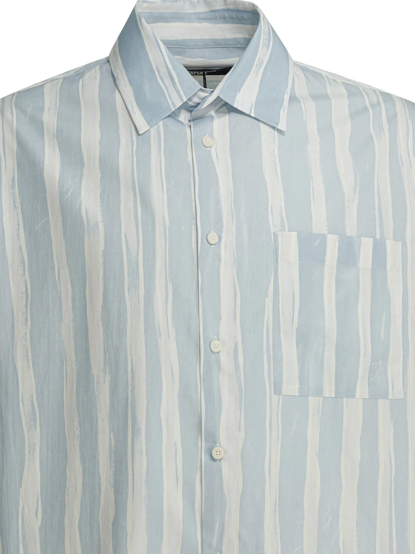 Striped Cotton Shirt Shirts Blue sold by Wanan Luxury product image thumbnail 3